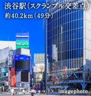 渋谷駅(スクランブル交差点) 約40.2km(49分)