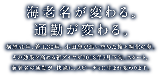 海老名が変わる。通勤が変わる。